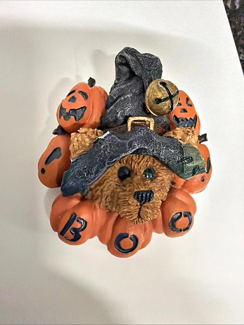 Boyds Bears Sabrina.Bippity Boppity Boo Halloween Brooch Orange & Black